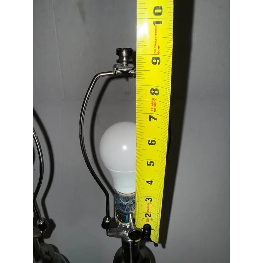 Vintage Art Deco Lamp, Clear Glass 3 Ball Lamp, Boho Table Lamp